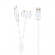 Micro USB+Apple 30-Pin USB二合一数据充电线