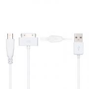 Micro USB+Apple 30-Pin USB二合一数据充电线