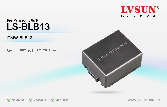 松下数码相机电池LS-BLB13适用相机型号